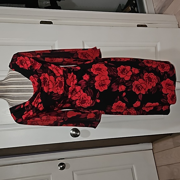 Connected Apperal Women Sheath Dress Red and black Size 8 - Picture 2 of 13